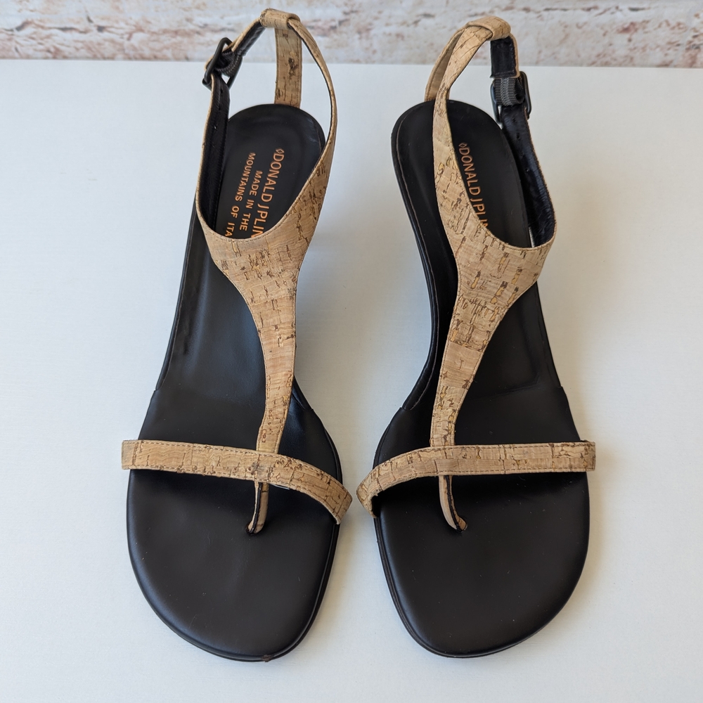 Donald J. Pliner Black and Tan Sandals